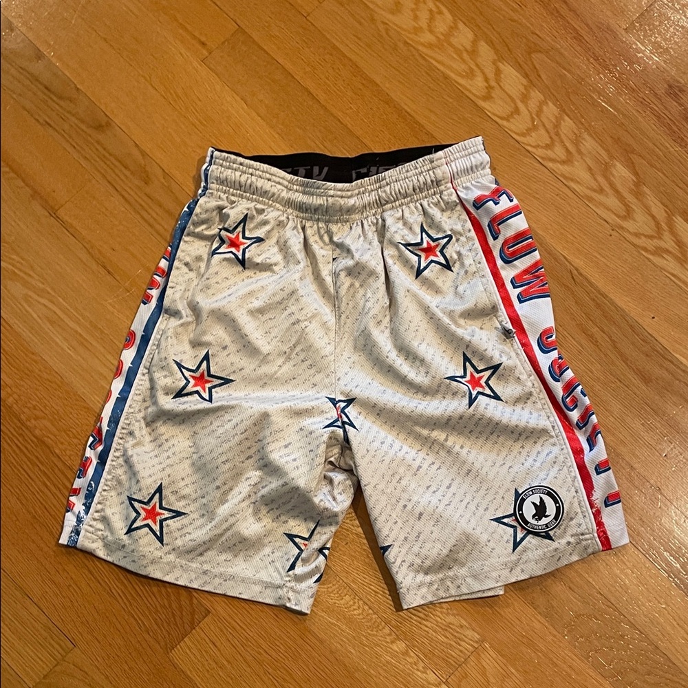 Flow Society Kids Star Pattern Shorts - Gray and Blue